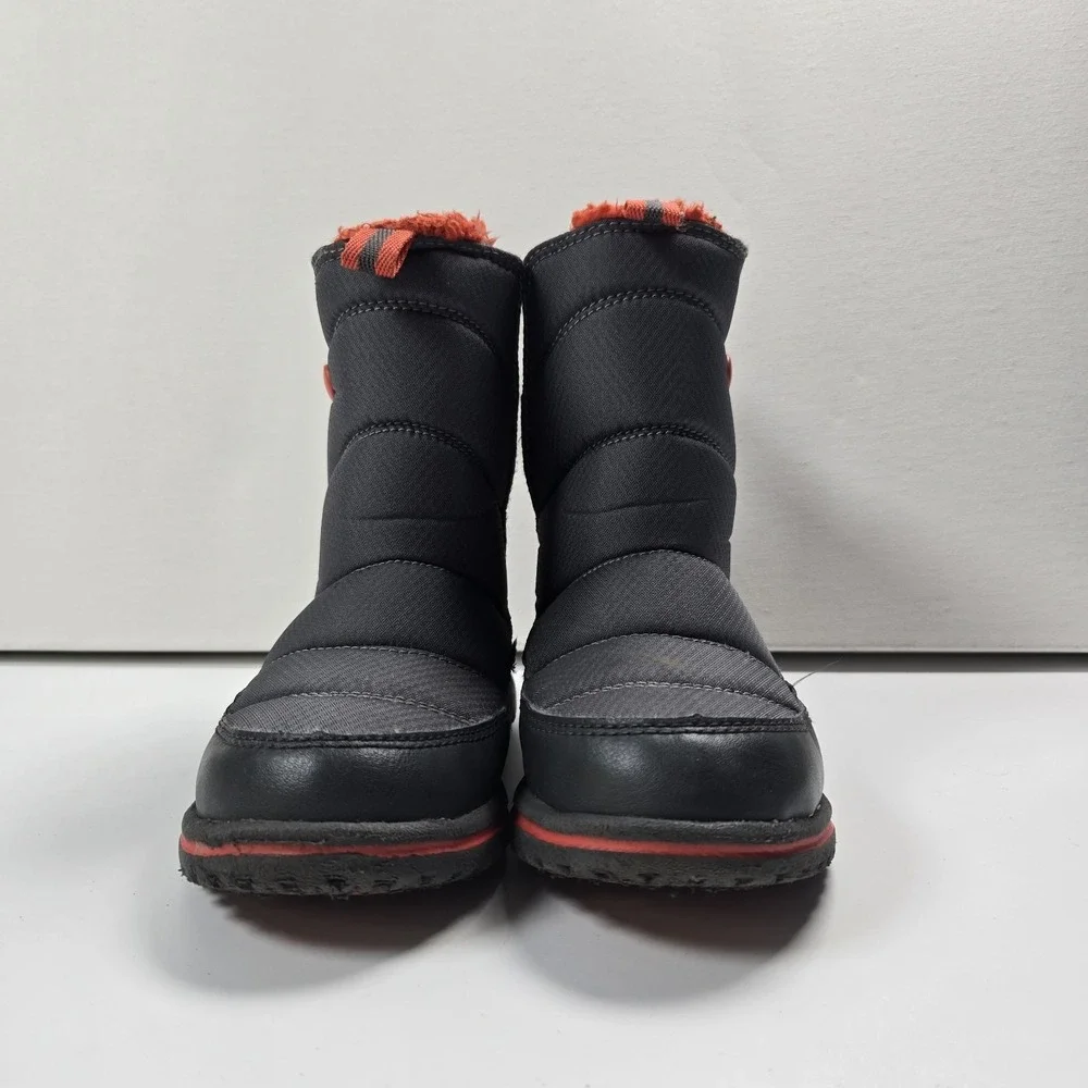 LL Bean Feldspar Kids Lightweight Winter Boots Sz 11 Gray Orange 513076 Boys